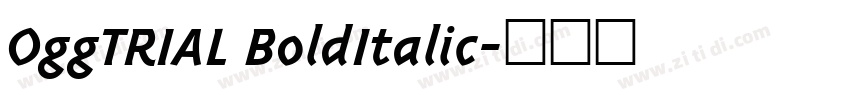 OggTRIAL BoldItalic字体转换